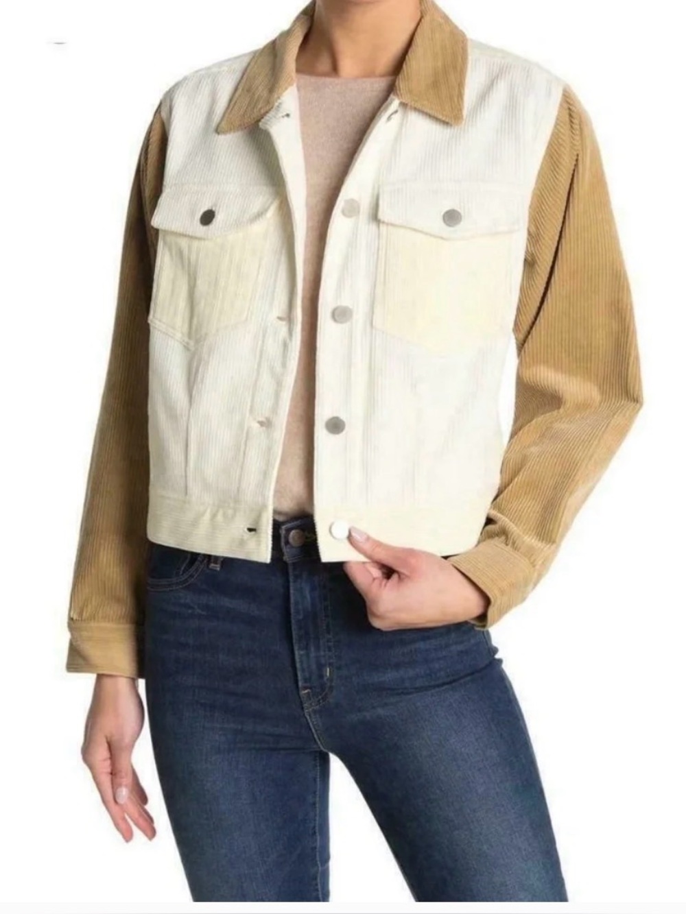 BLDWN Baldwin Saylor Colorblock Corduroy Jacket